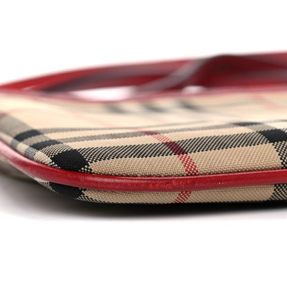 Burberry Horseferry Check Crossbody Clutch Bag Parade Red 7 of 12