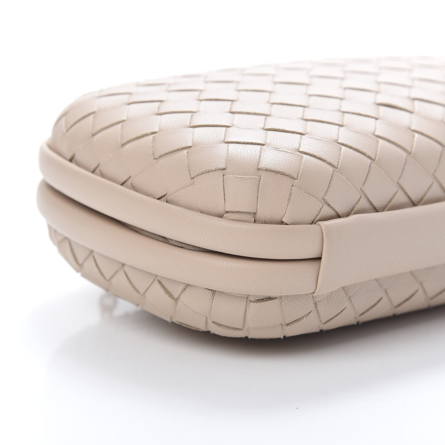 Bottega Veneta Nappa Intrecciato Chain Knot Clutch Mink 8 of 9