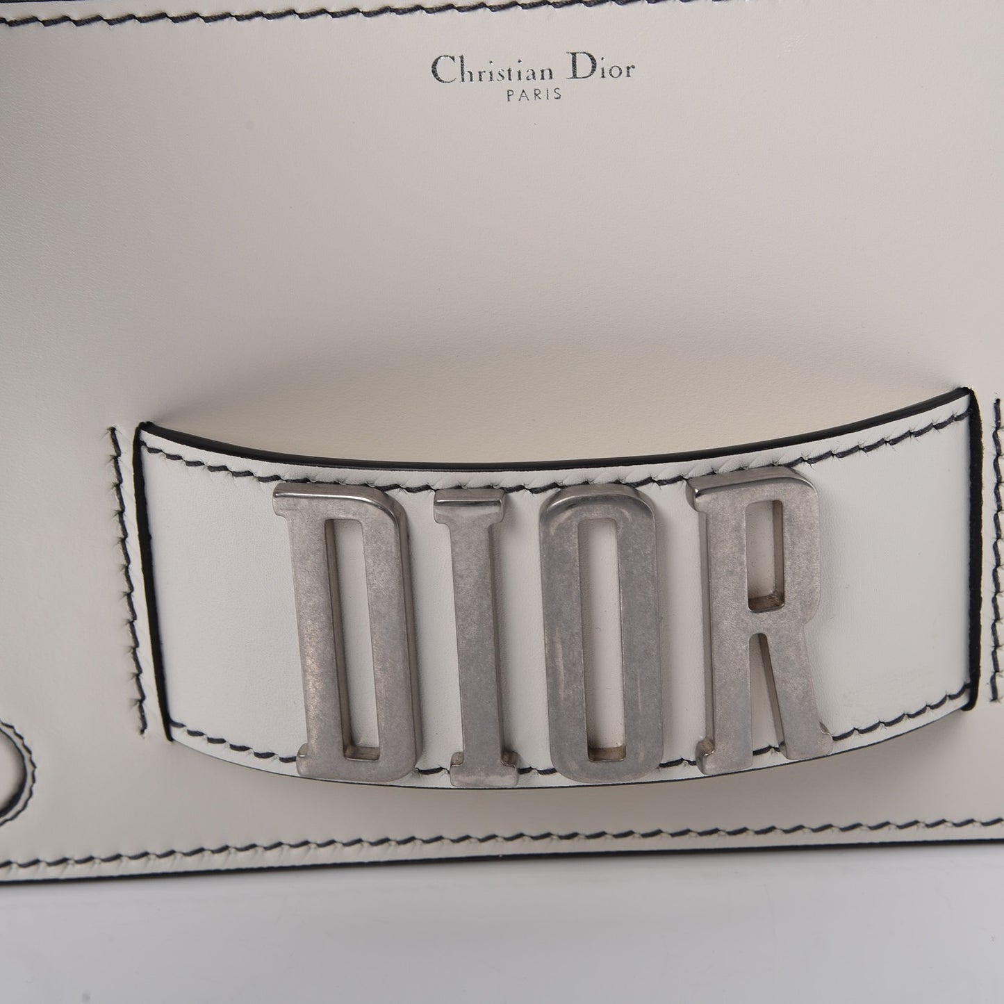 Smooth Calfskin Dio(r)evolution Flap Bag Off White