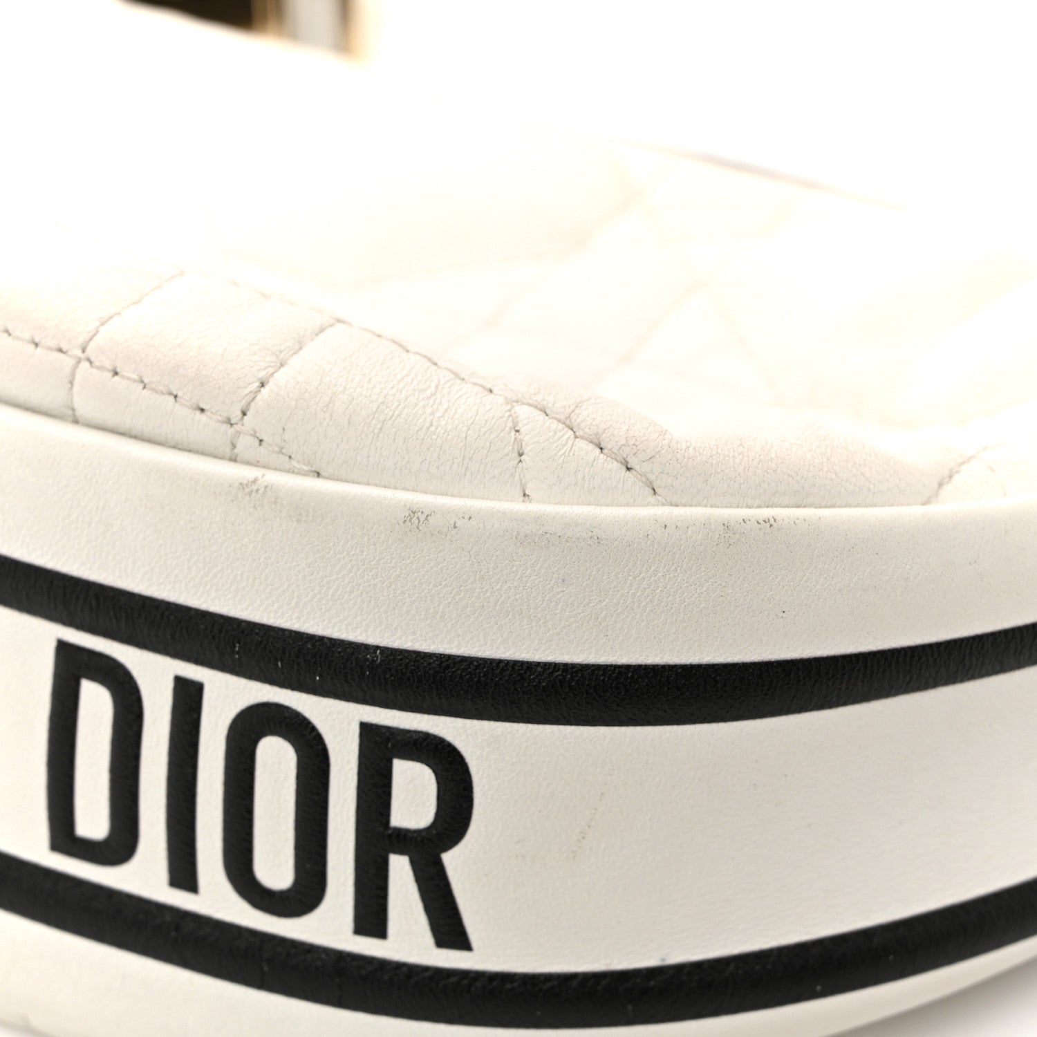 Christian Dior Lambskin Cannage Small Dior Vibe Hobo Bag White 11 of 17