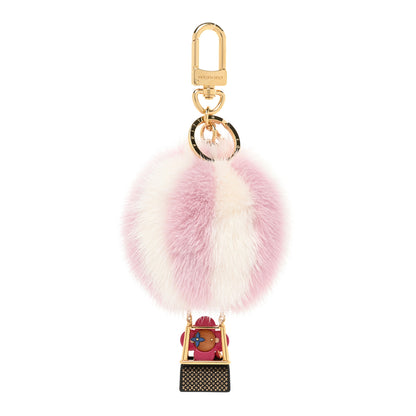 Louis Vuitton Mink Fur Vivienne Balloon Bag Charm Key Holder Pink 1 of 4