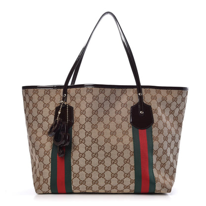 Gucci Monogram Web Large Jolie Tote Brown 1 of 7