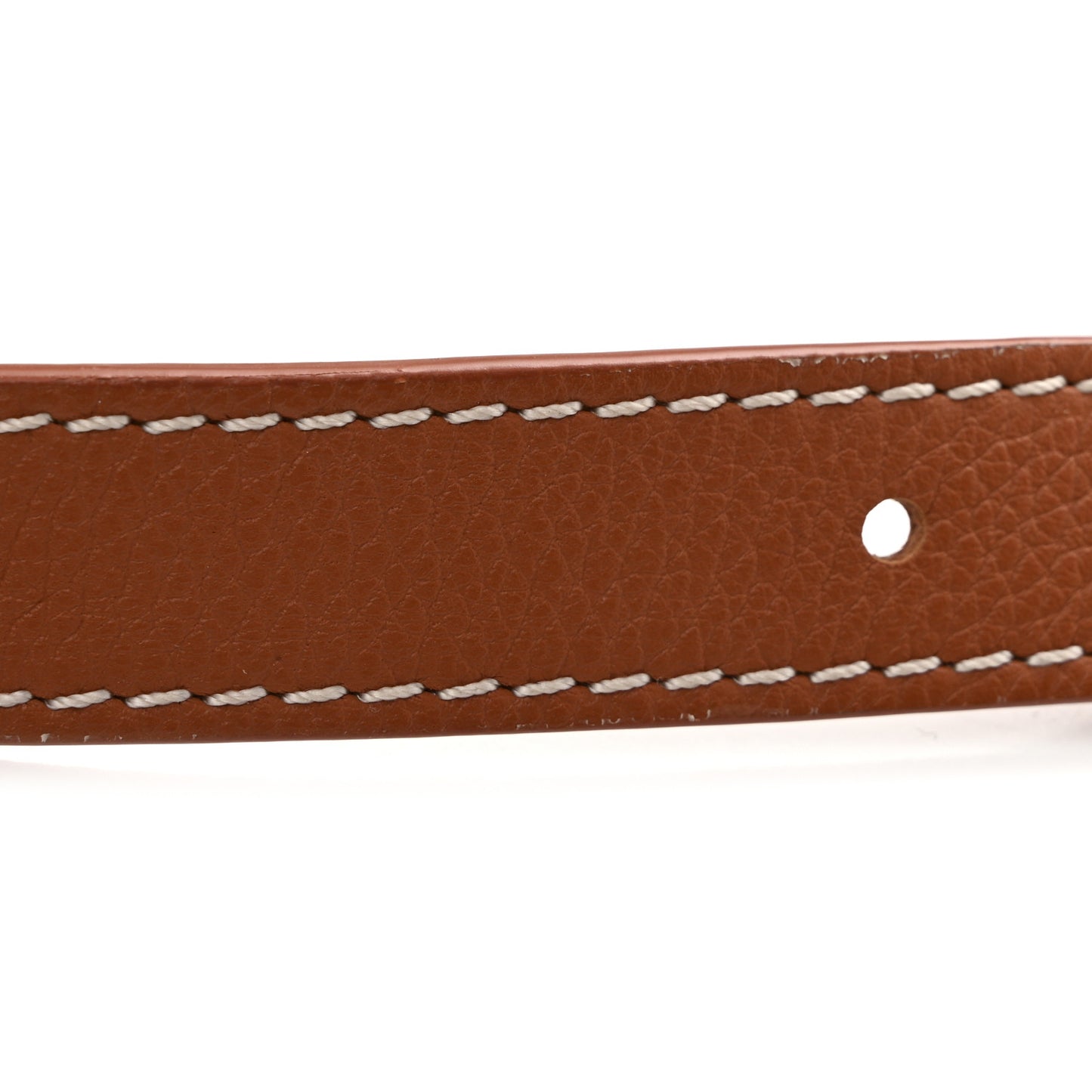 Grained Calfskin Low Key Wallet On Chain Cognac