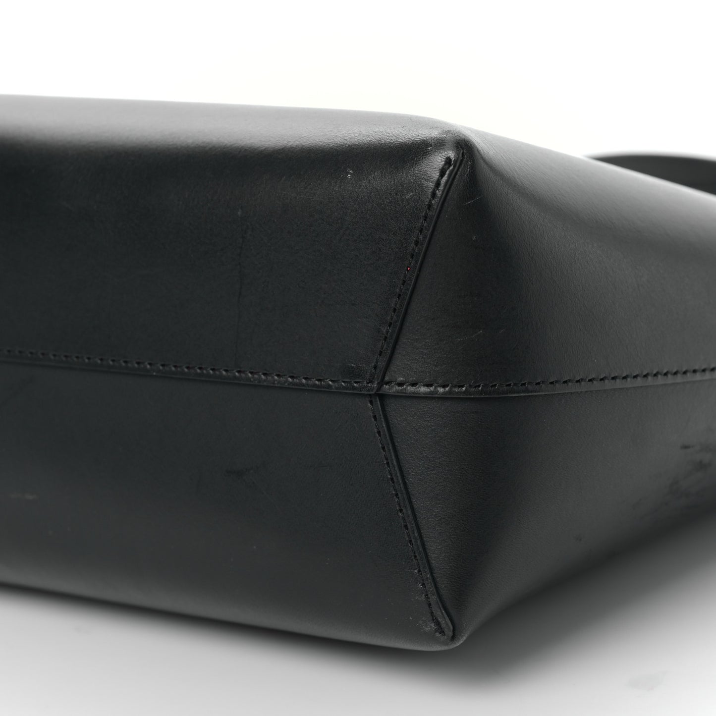 Calfskin Large Shopping Tote Black Flamma