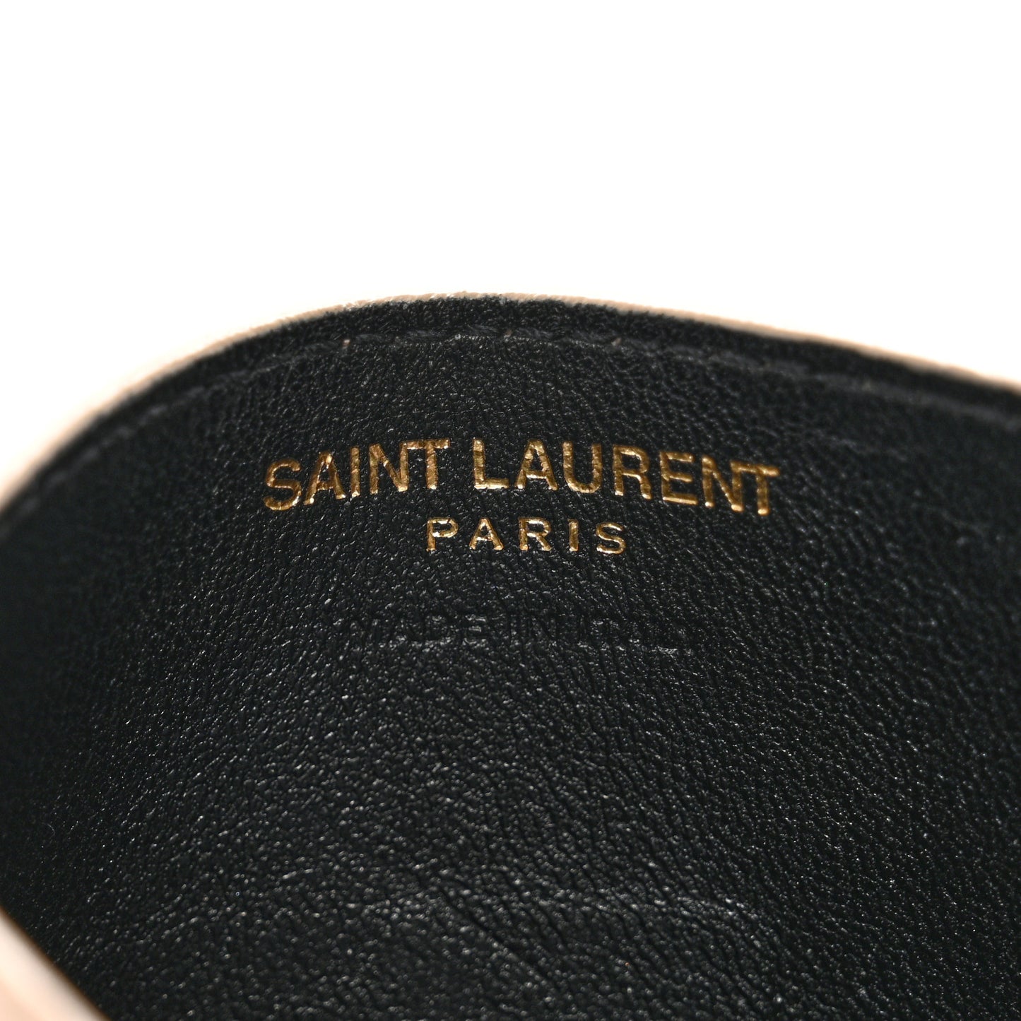 Lambskin Quilted Gaby Card Case Dark Beige