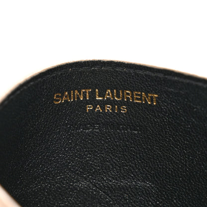 Saint Laurent Lambskin Quilted Gaby Card Case Dark Beige 6 of 12