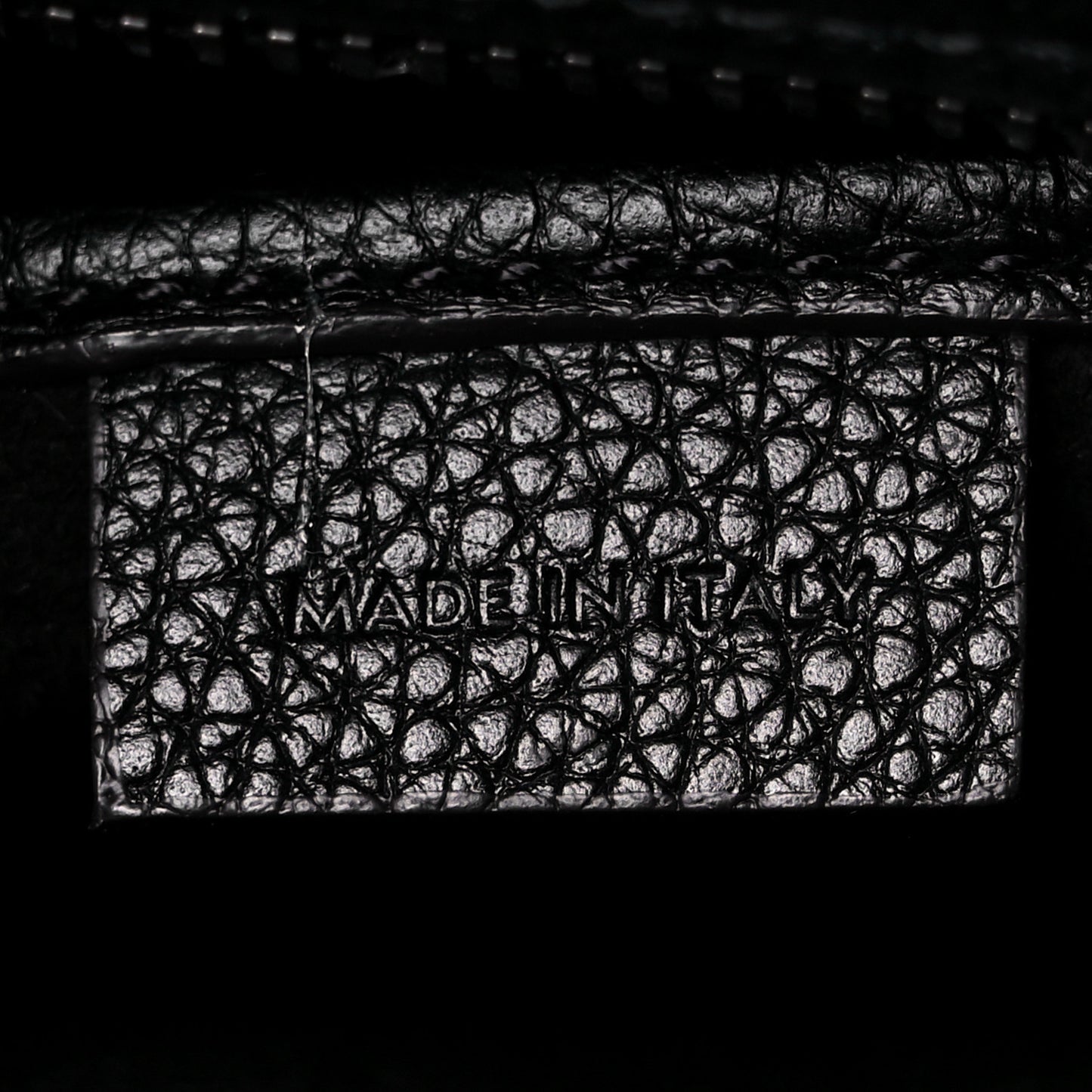 Drummed Calfskin Nano Luggage Black