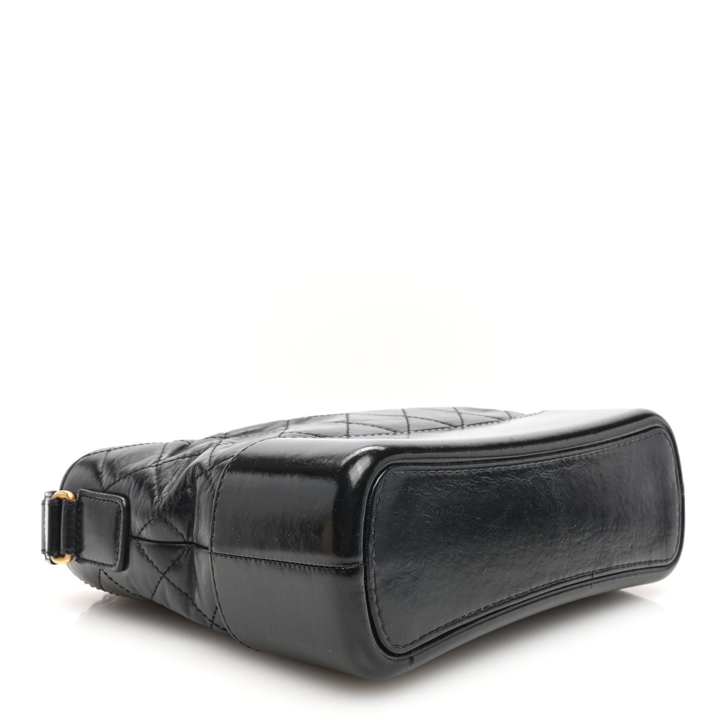 Aged Calfskin Quilted New Medium Gabrielle Hobo Black