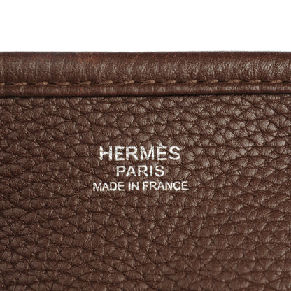 Hermes Taurillon Clemence Evelyne III PM Cafe 10 of 10
