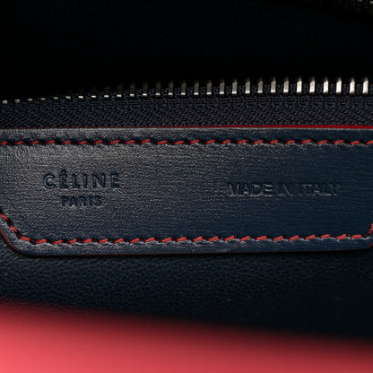 Celine Satin Debossed Calfskin Mini Luggage Navy Blue 6 of 13