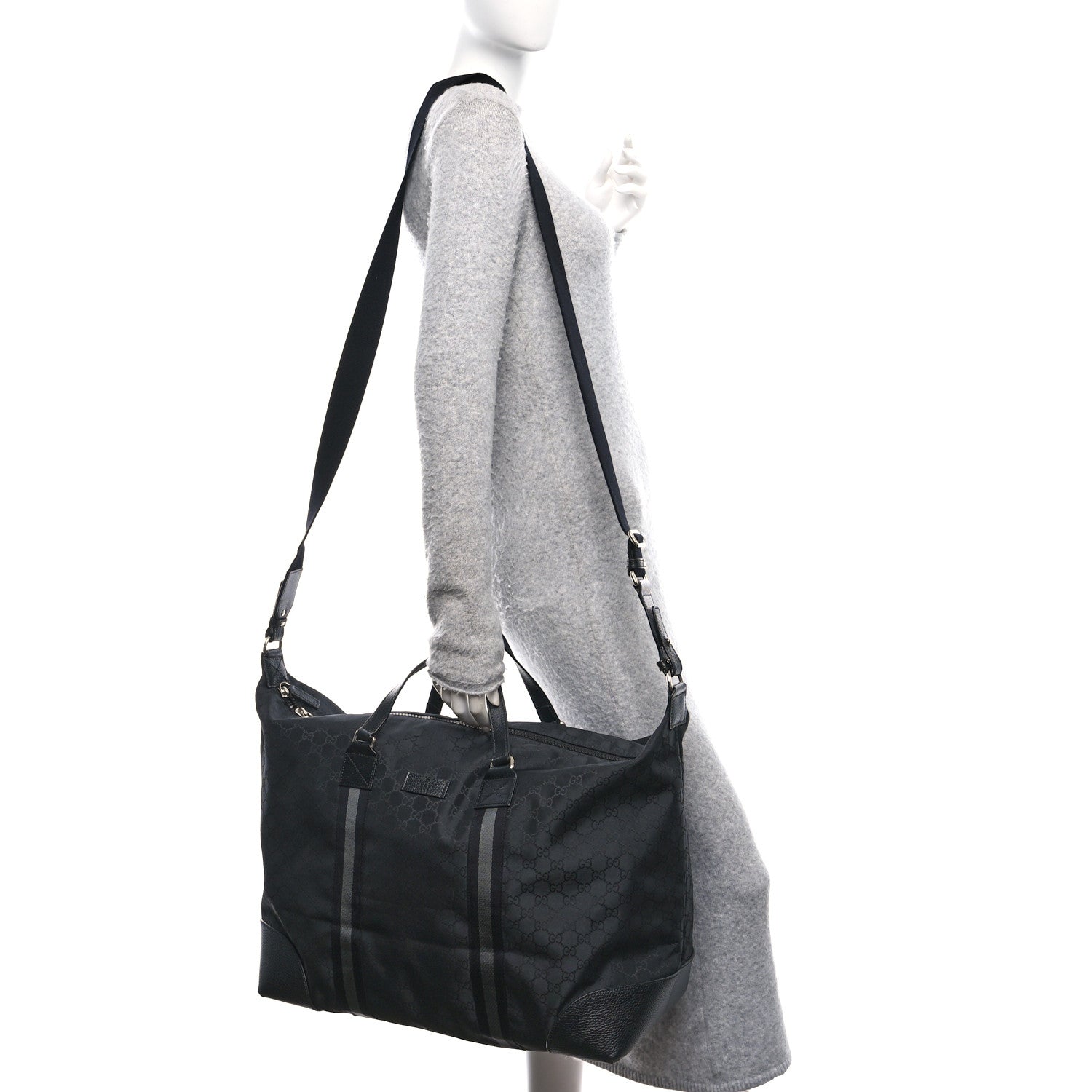 Gucci Nylon Monogram XL Duffle Bag Black 2 of 10