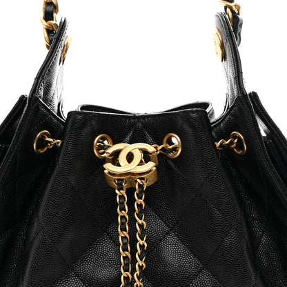 Chanel Caviar Quilted Mini Chanel 25 Handbag Black 8 of 11