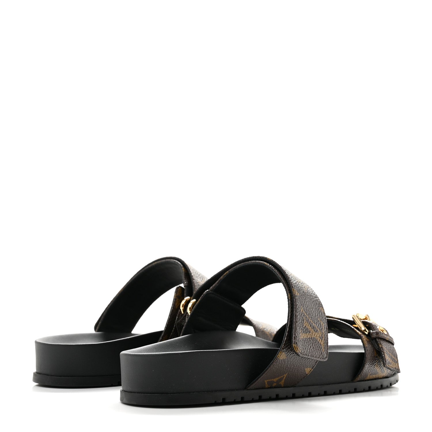 Louis Vuitton Monogram Bom Dia Mule Sandals 38.5 Black 5 of 10