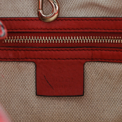 Gucci Pebbled Calfskin Medium Soho Chain Shoulder Bag Tabasco Red 6 of 7
