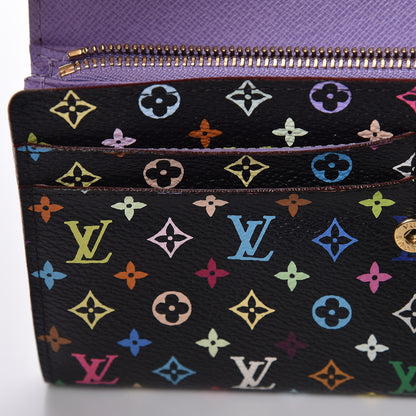 Louis Vuitton Monogram Multicolor Sarah Wallet Black Violet 8 of 9