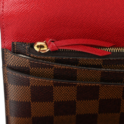 Louis Vuitton Damier Ebene Josephine Wallet Red 11 of 16