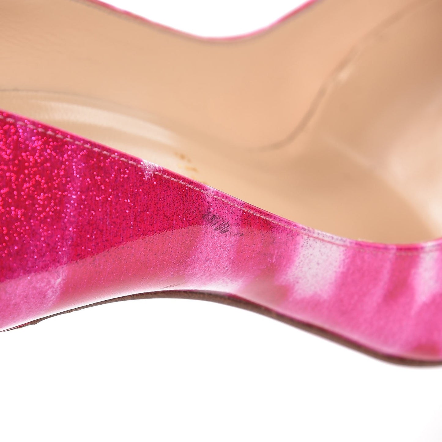 Patent Glittart Pigalle Follies 100 Pumps 38 Shocking Pink