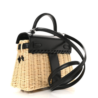 Hermes Wicker Box Picnic Mini Kelly 20 Naturel Black 4 of 21