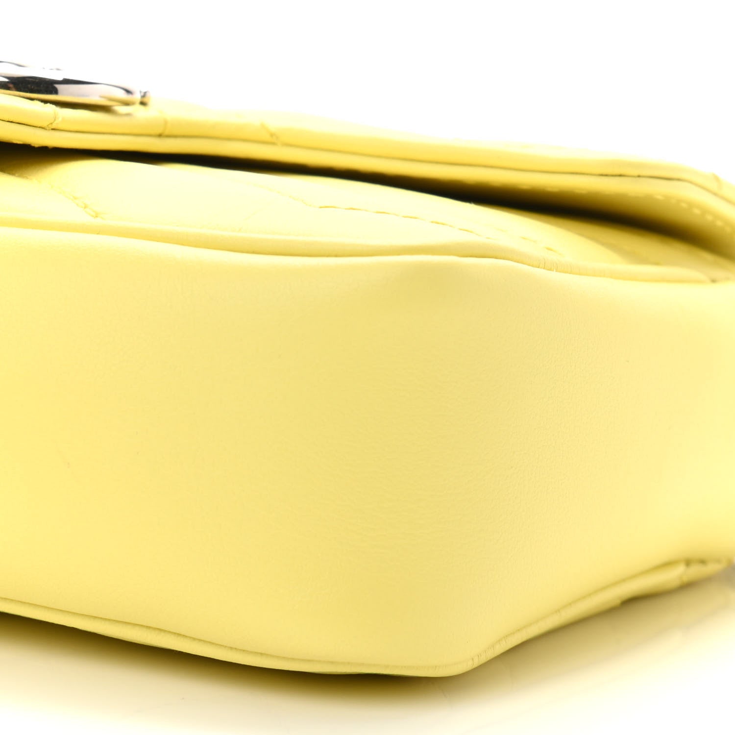 Gucci Calfskin Matelasse Super Mini GG Marmont Shoulder Bag Banana 10 of 11