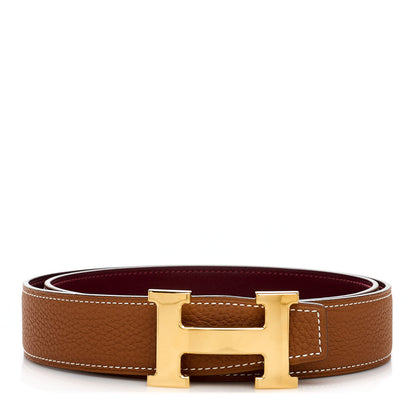 Hermes Swift Togo 32mm H Belt 90 36 Gold Rouge H 1 of 8