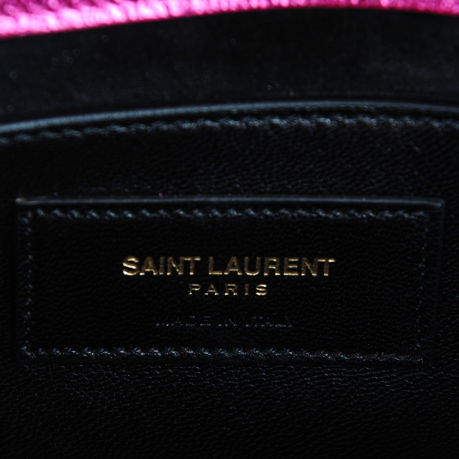 Saint Laurent Metallic Calfskin Small Classic Monogram Kate Satchel Fuchsia 6 of 6