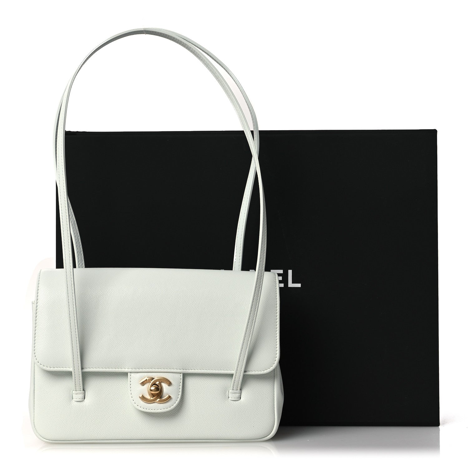 Chanel Shiny Caviar Preppy Coco Small Flap Light Blue 13 of 13