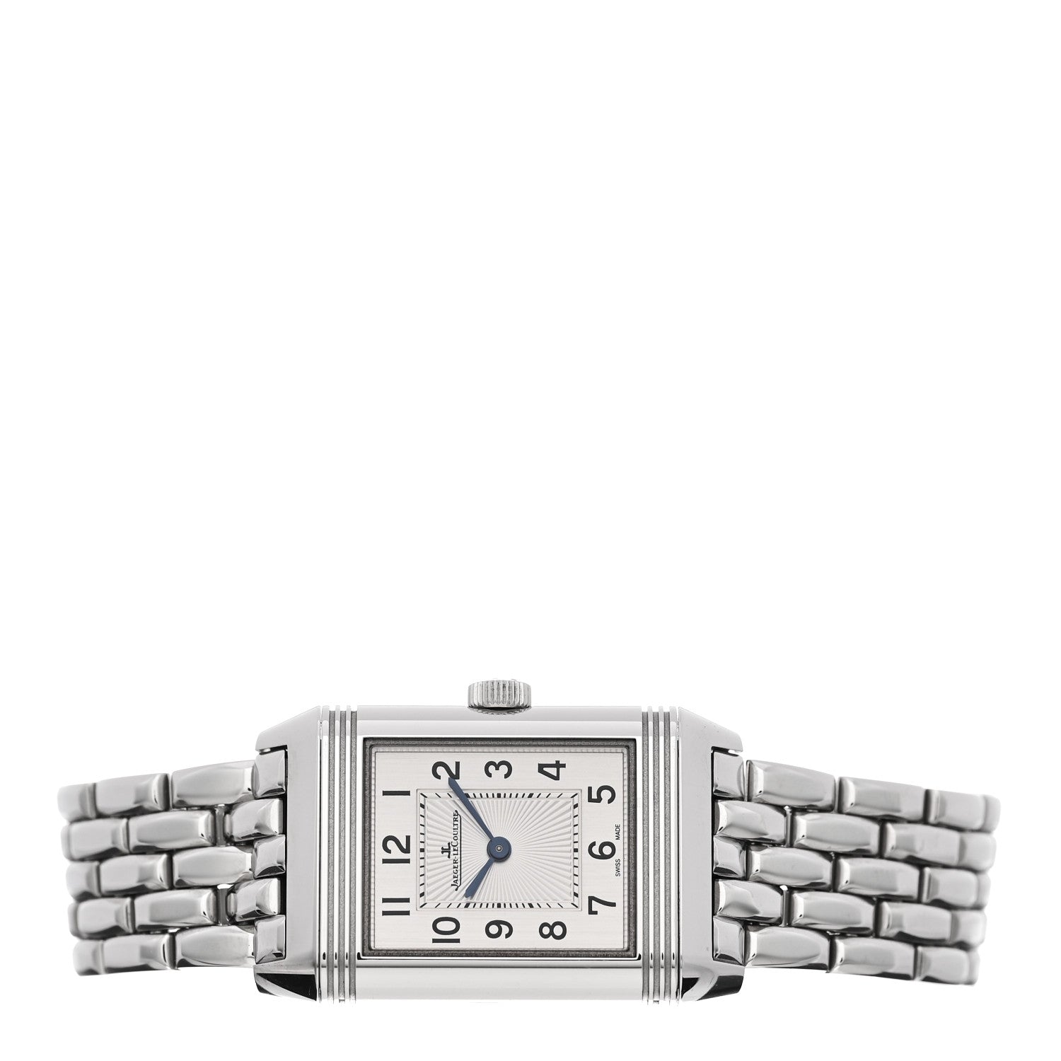 Jaeger-LeCoultre Stainless Steel Diamond 21mm Reverso Classic Duetto Automatic Watch Silver Q2668130 2 of 5