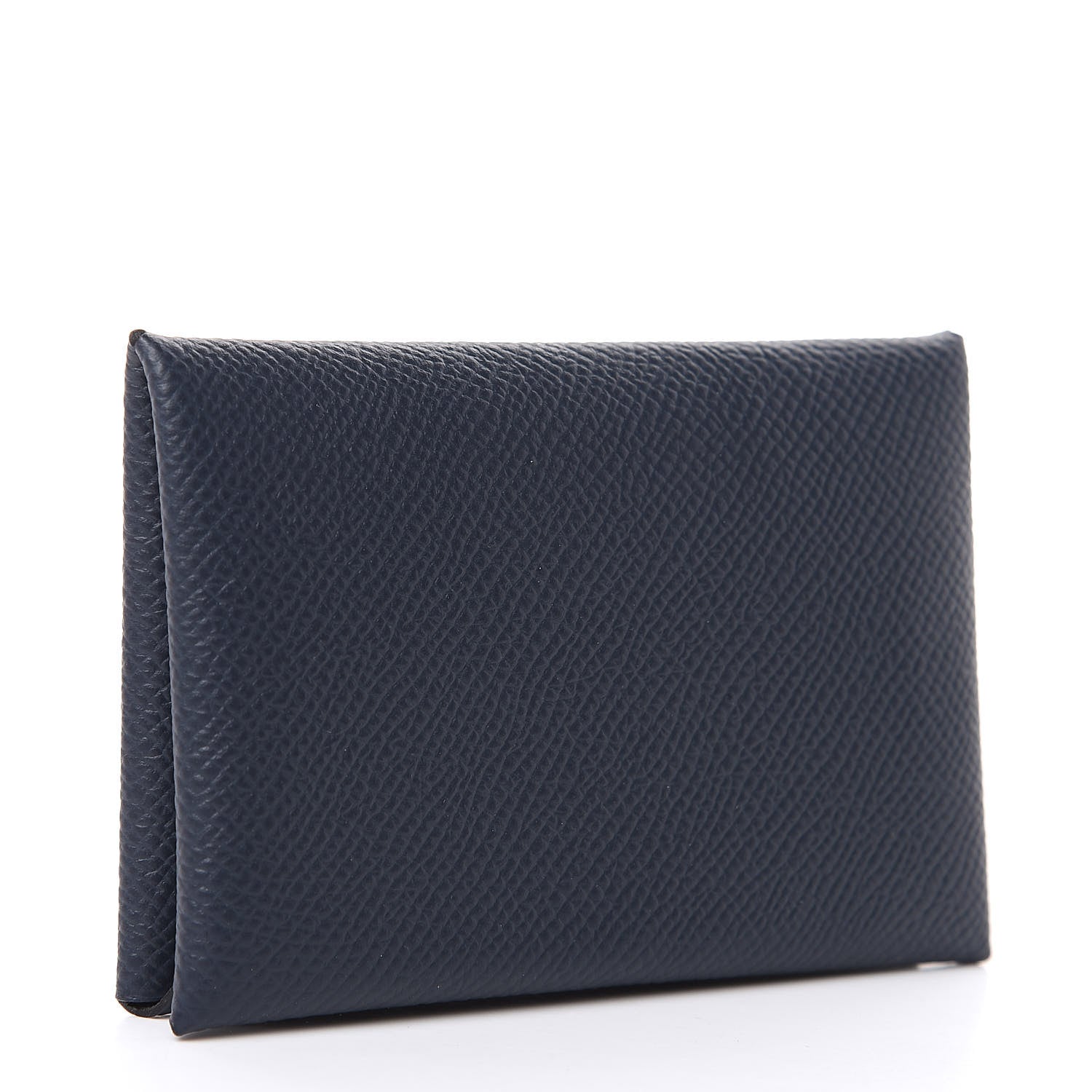 Hermes Epsom Verso Calvi Card Case Bleu Indigo Vert Amande 3 of 8