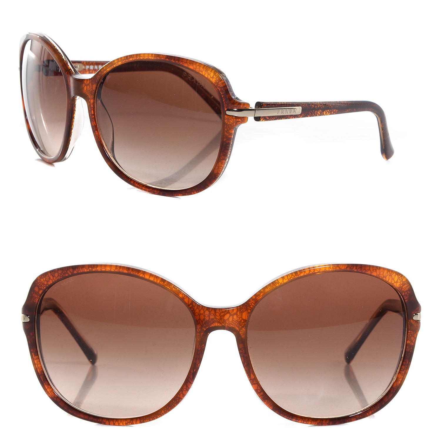 Prada Lace Sunglasses SPR 04N Havana 1 of 6