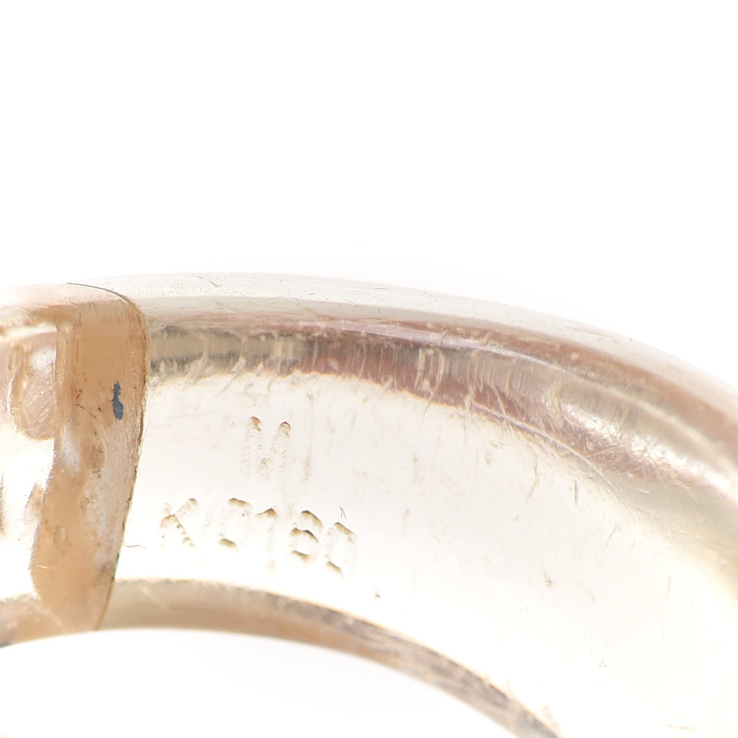 Resin Swarovski Heart Inclusion Ring M Gold 6.5