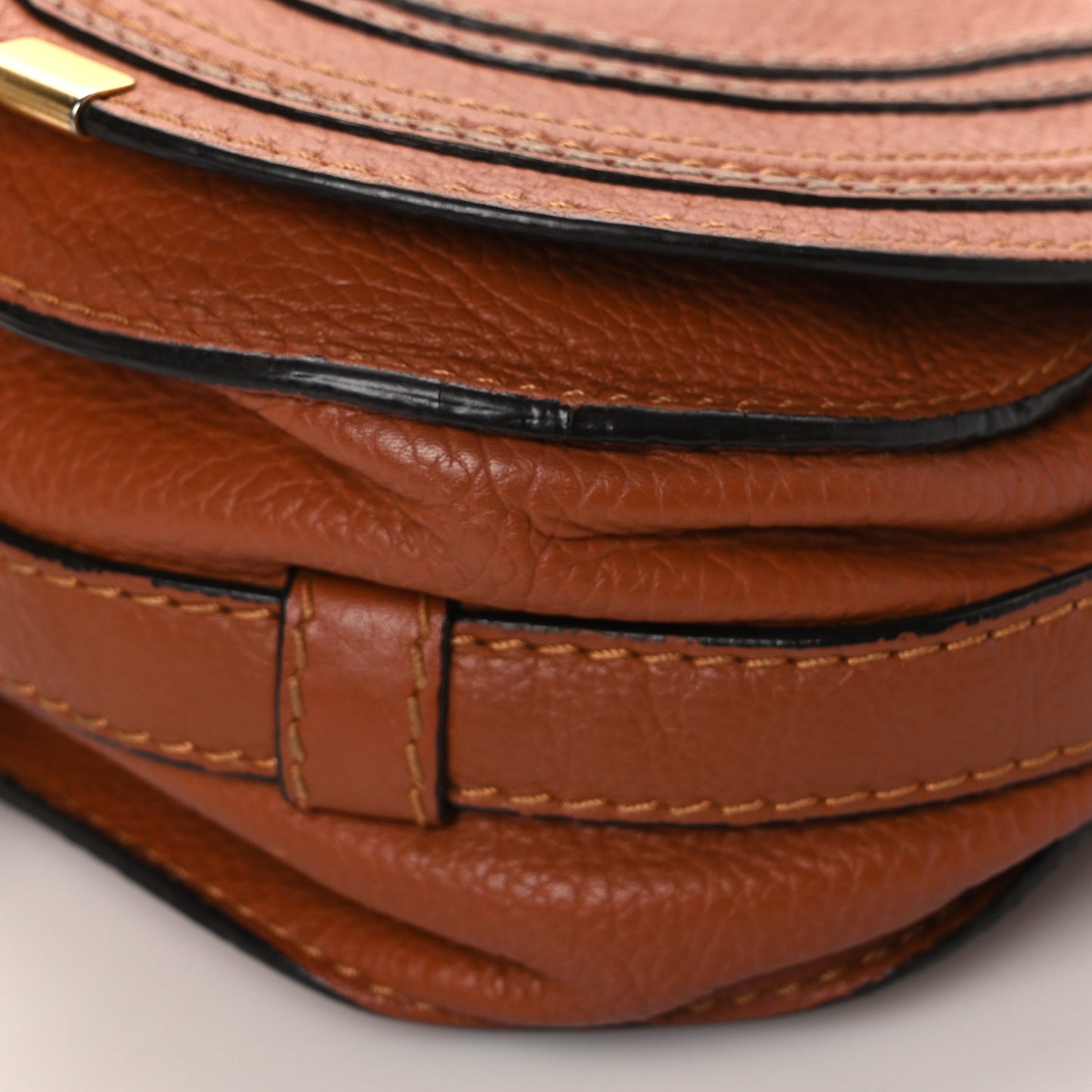 Calfskin Mini Marcie Round Crossbody Bag Tan