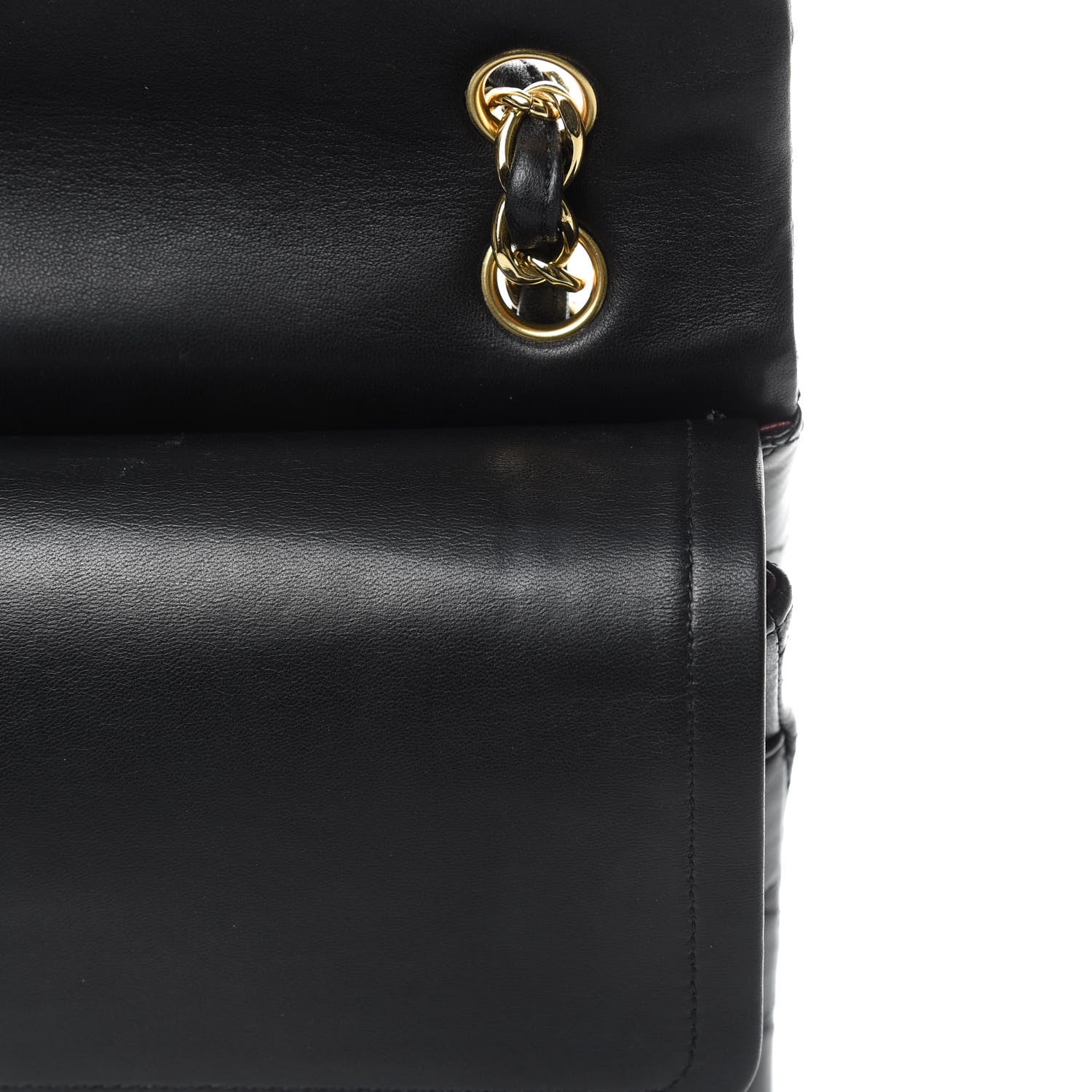 Chanel Lambskin Quilted Maxi Double Flap Black 12 of 18