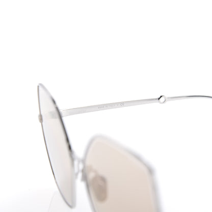 Chanel Metal Butterfly Removable Pearl Chain Sunglasses 4262 Silver Brown 7 of 10