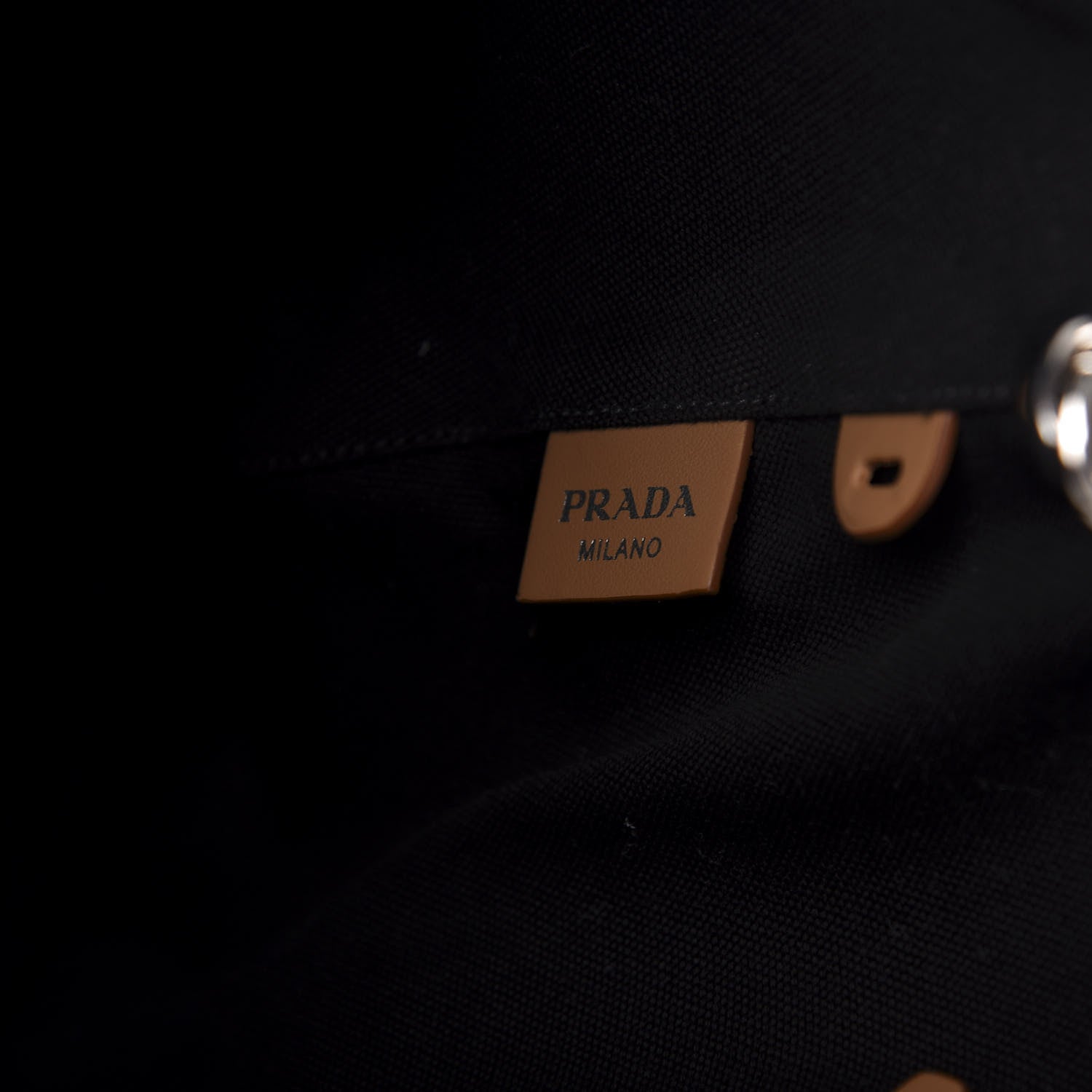 Prada Canapa Small Shopping Tote Black 7 of 10