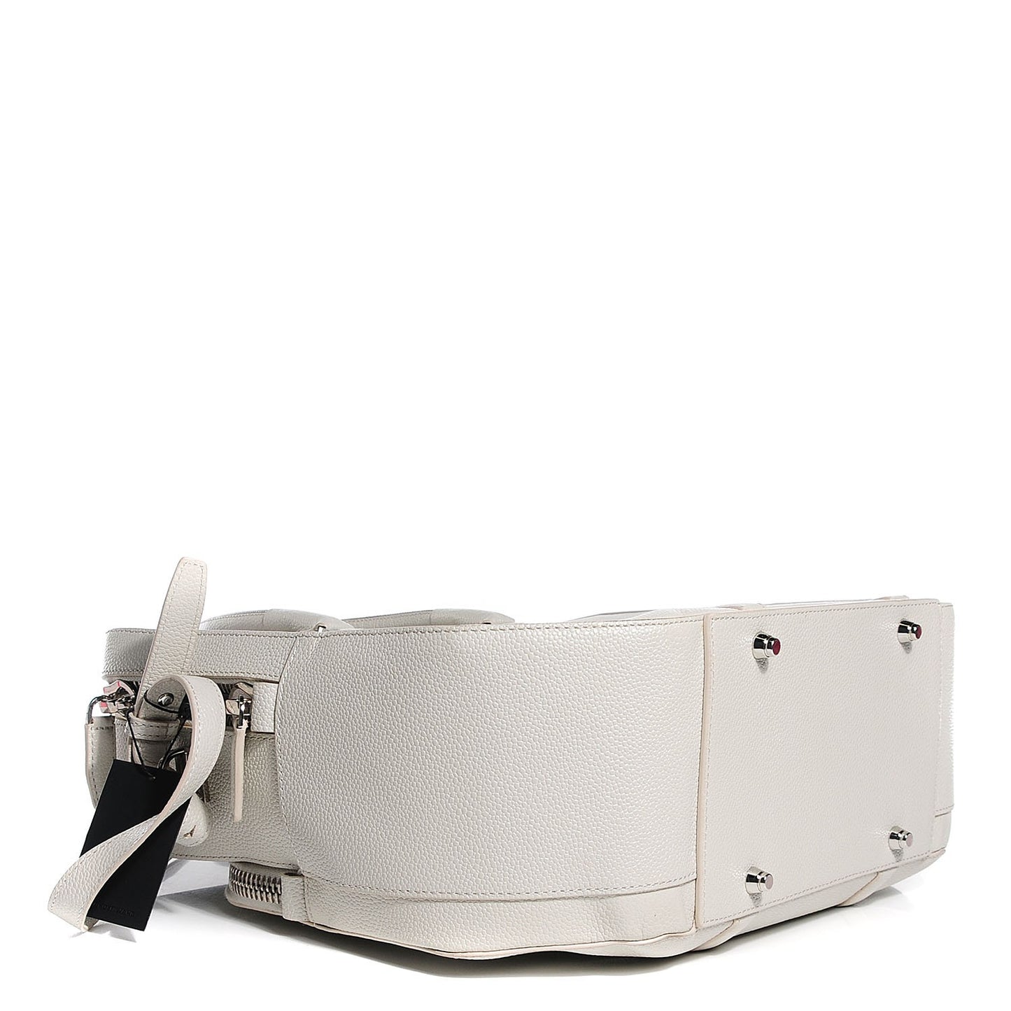 Textured Calfskin Dimanche Satchel Light Heather Grey