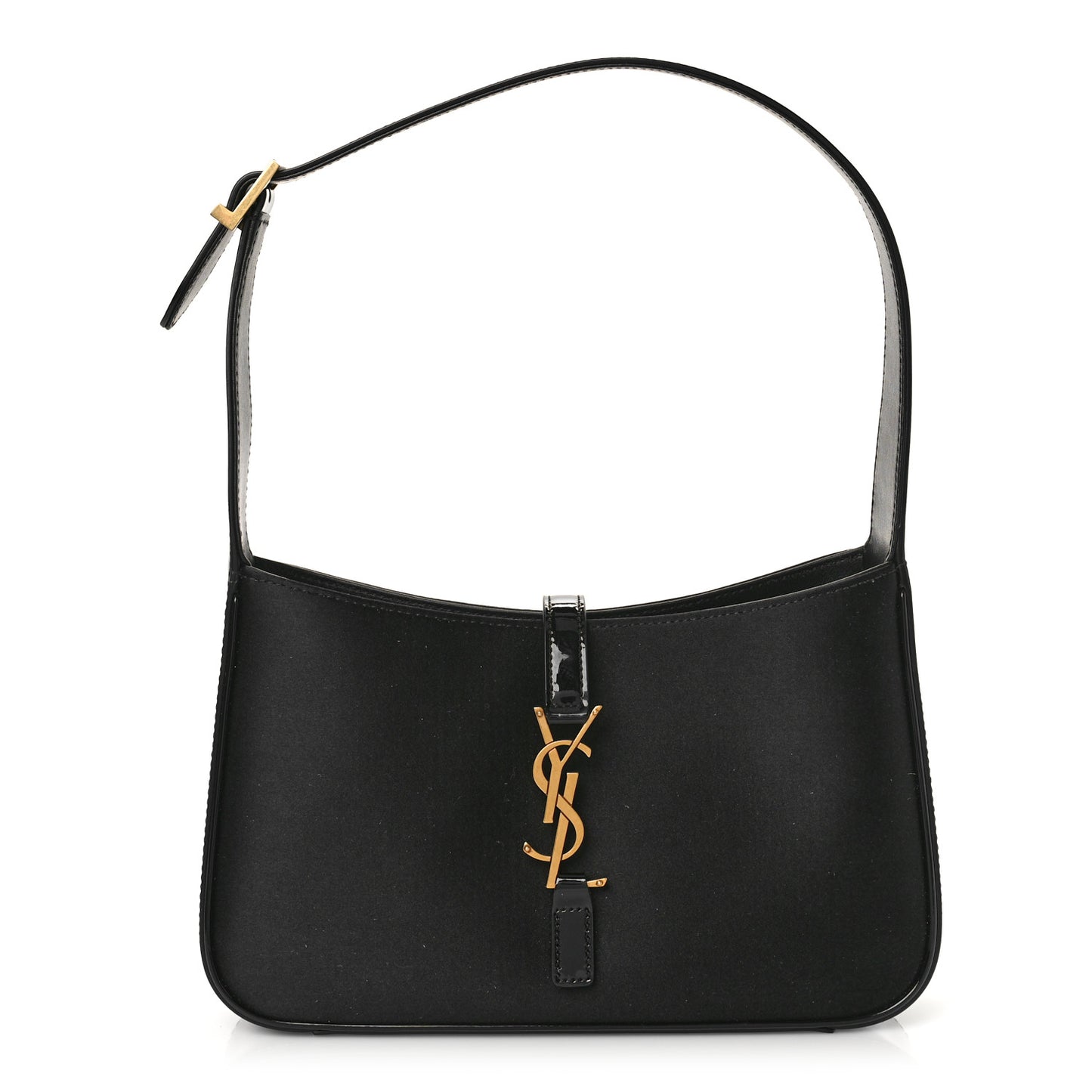 Silk Satin Calfskin Le 5 A 7 Hobo Black
