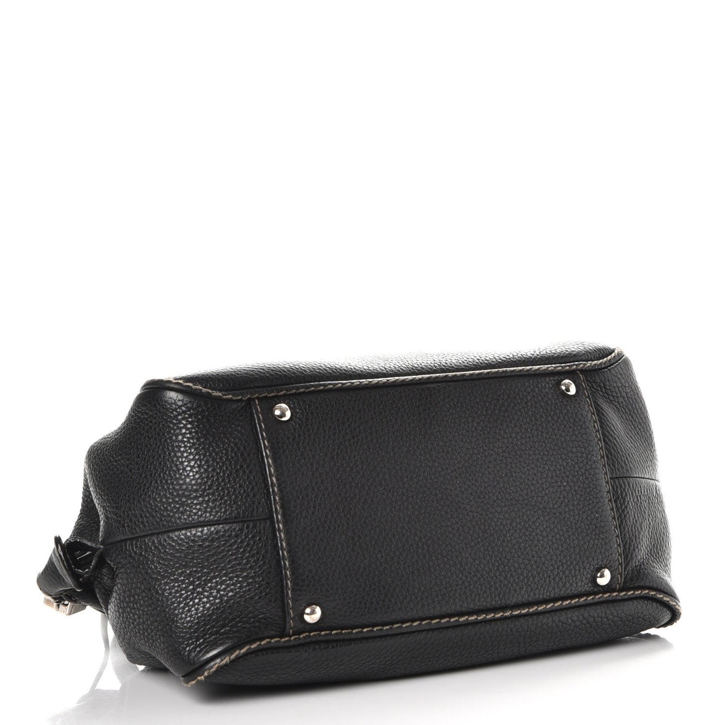 Calfskin Small Tassel Satchel Black