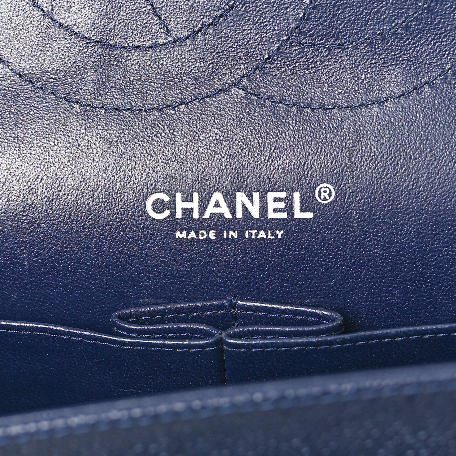 Chanel Caviar Quilted Jumbo Double Flap Navy Blue 6 of 11