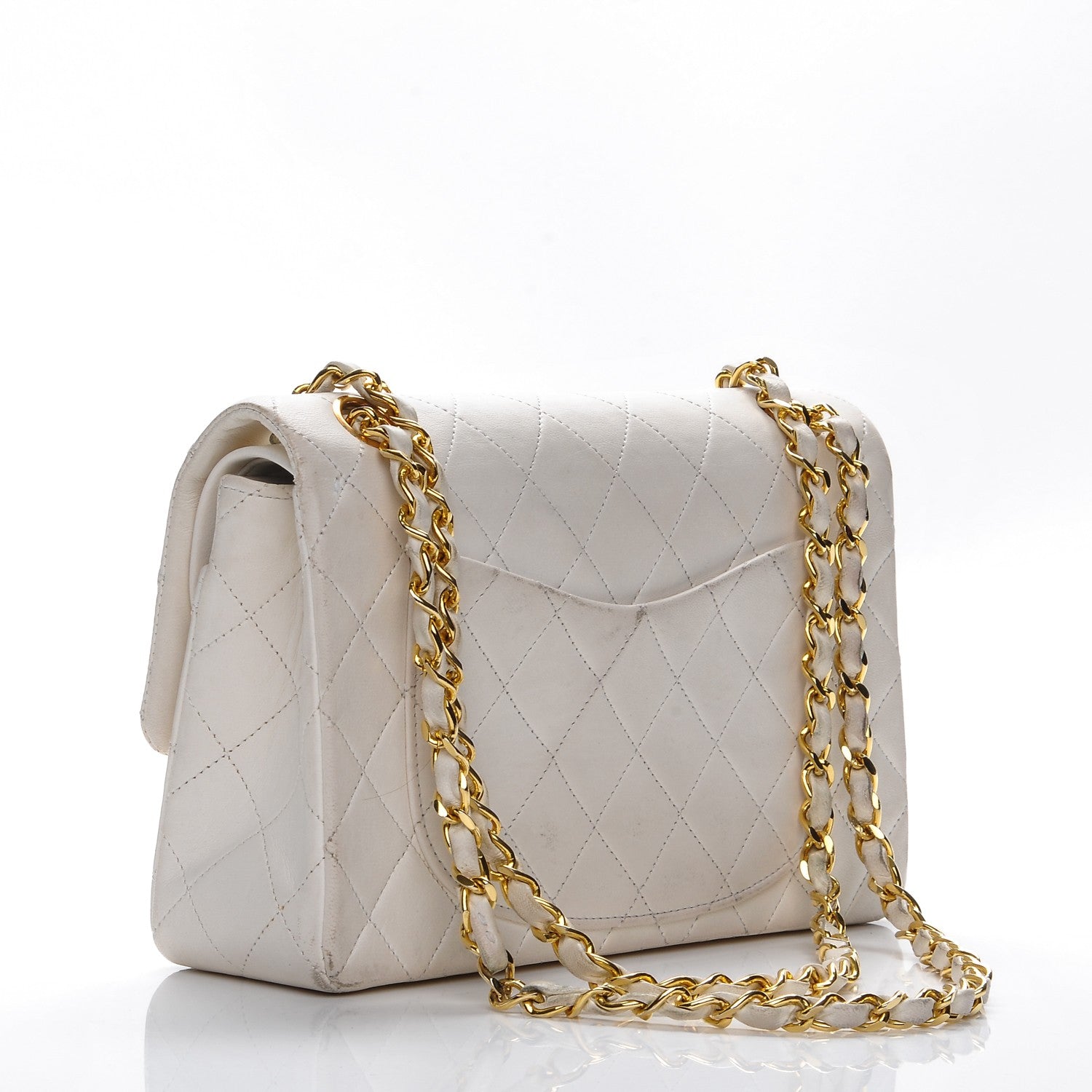 Chanel Lambskin Quilted Small Double Flap White 3 of 19