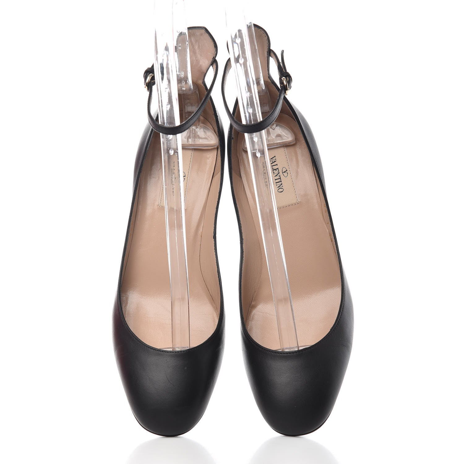 Valentino Garavani Calfskin Tan-Go Mary Jane 60mm Pumps 38 Black 5 of 11
