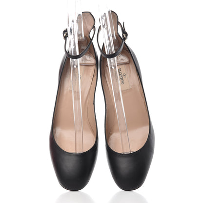 Valentino Garavani Calfskin Tan-Go Mary Jane 60mm Pumps 38 Black 5 of 11