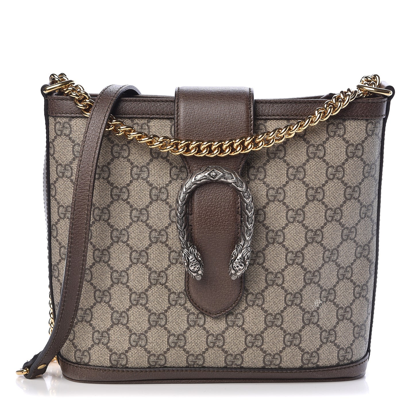 GG Supreme Monogram Medium Dionysus Bucket Bag Beige New Acero