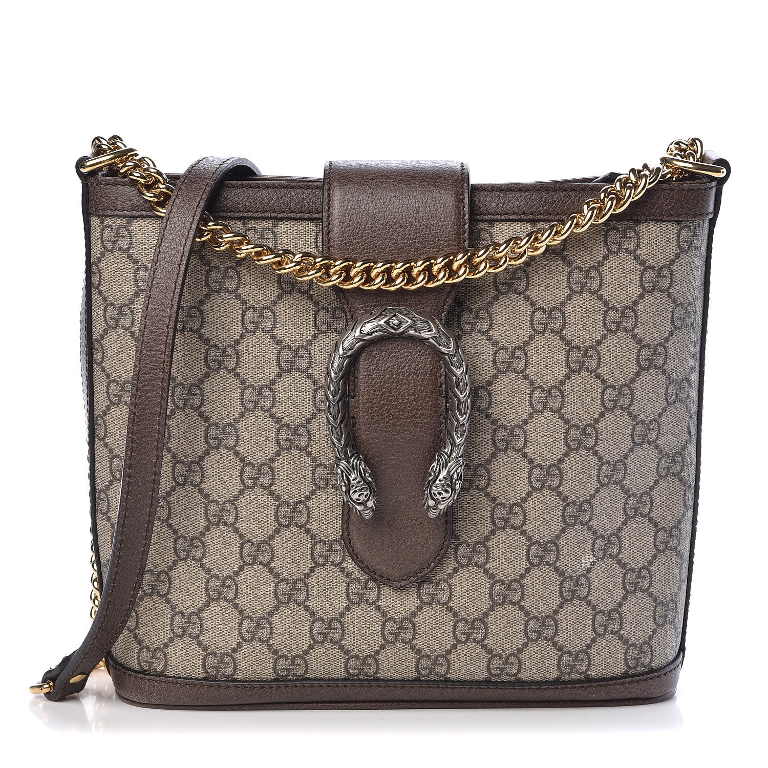 Gucci GG Supreme Monogram Medium Dionysus Bucket Bag Beige New Acero 1 of 10