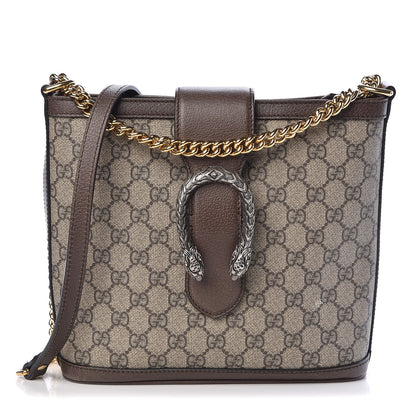 Gucci GG Supreme Monogram Medium Dionysus Bucket Bag Beige New Acero 1 of 10