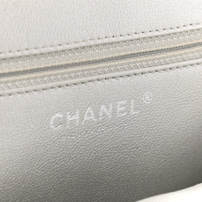 Chanel Lambskin Perforated Timeless Clutch Light Silver 8 of 9