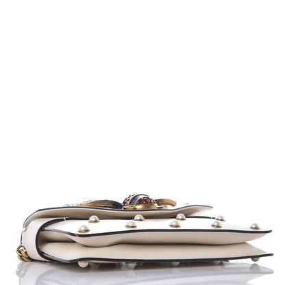 Gucci Nappa Pearl Studded Mini Queen Margaret Broadway Shoulder Bag Mystic White 4 of 9