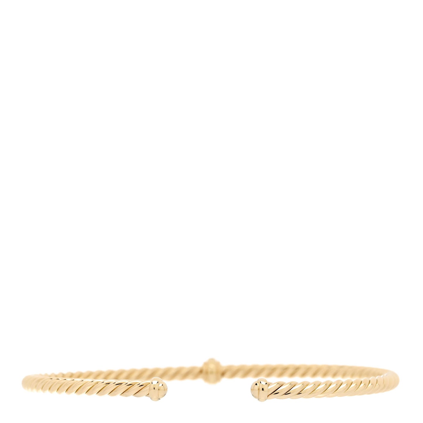 18K Yellow Gold Emerald 3mm Cablespira Single Station Bracelet
