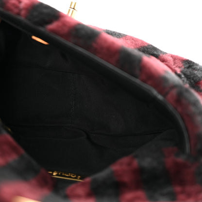 Chanel Shearling Striped Medium Chanel 19 Flap Red Black 5 of 10