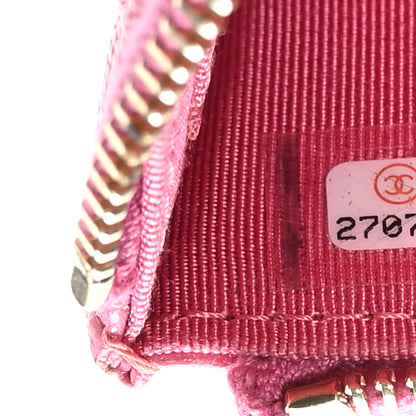 Chanel Caviar Quilted Classic Zip Pouch Pink 7 of 7