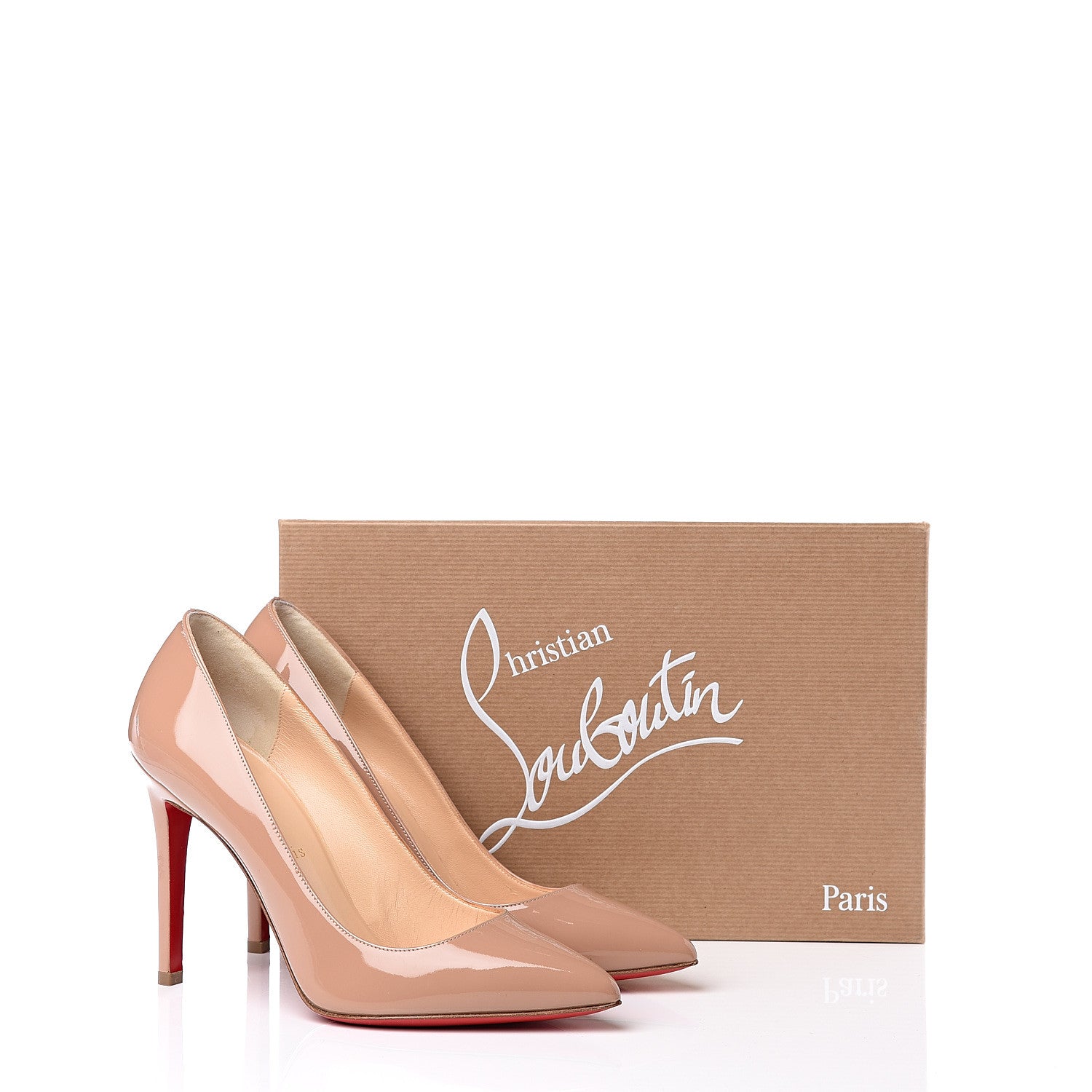 Christian Louboutin Patent Pigalle 100 Pumps 37 Nude 10 of 10